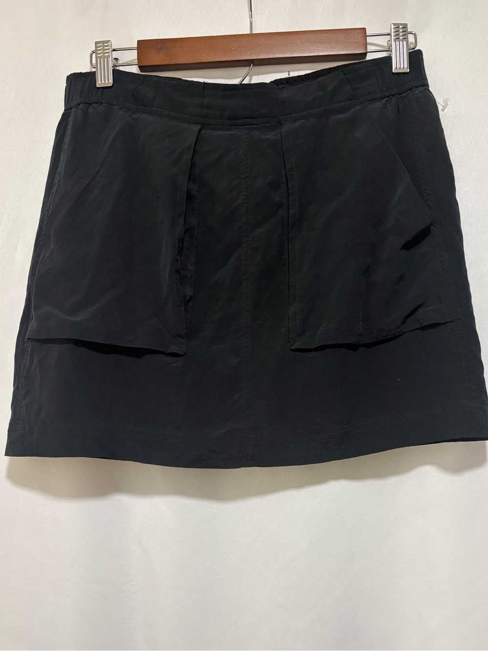 Madewell 100% Silk Black Mini Skirt XS